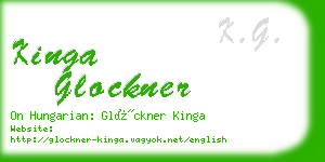 kinga glockner business card
